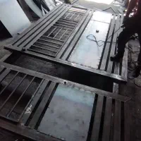 درب حیاط نرده نفر رو پارکینگ چارچوب خرپشته اسانسور|مصالح و تجهیزات ساختمان|ری, بازار آهن|دیوار