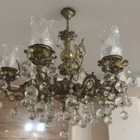 لوستر جنس برنج با کریستال چک رنگ ثابت