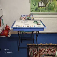 میز تحریر تاشو  همراه صندلی تاشو در حد نو|میز تحریر و کامپیوتر|ایلام, |دیوار
