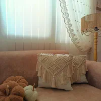 رومیزی کوسن مکرومه