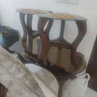 جلو مبلی و عسلی تمام چوب