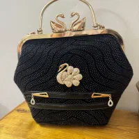کیف مشکی مجلسی زنانه نو