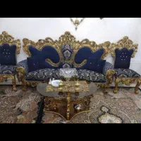 مبلمان کلاسیک ۹نفره با بوفه جلو مبلی وعسلی