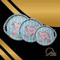 سینی گرد کنگره در۳سایز|ظروف سرو و پذیرایی|پاکدشت, خاتون آباد|دیوار