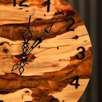 ساعت  لوکس چوب و رزین