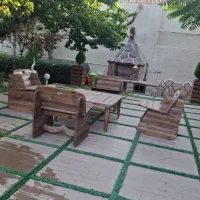 میزوصندلی تمام چوب روسی باغی