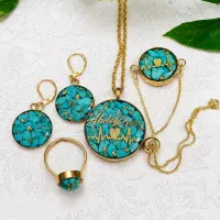 ست کامل فیروزه اصل زنانه مردانه