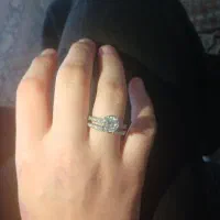 حلقه و پشت حلقه نقره