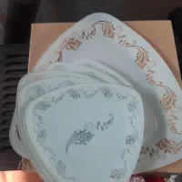 سرویس میوه خوری شیک شیشه ای سفید