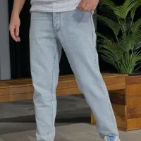 شلوار لی راسته ساده کشی