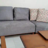 مبل ال کارکرده+میز جلو مبلی و دوتا میز عسلی