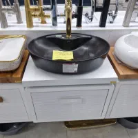 روشویی کابینتی هما مشکی طلایی تولید حاجی ابوطالبی|لوازم سرویس بهداشتی|رودهن, |دیوار