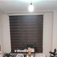پرده زبرا قهوه ای