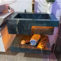 آینه هوشمند و روشویی سرامیکی مدرن