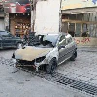 ۲۰۶ مدل 1391 تیپ ۲ تصادفی سوخته