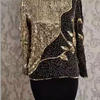 بلوز مجلسی ملیله و پولک کاری شده