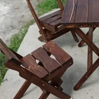 میز و صندلی چوبی نراد سندبلاست تاشو