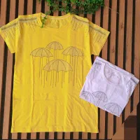 تیشرت جلو نگین نگین مول چتری