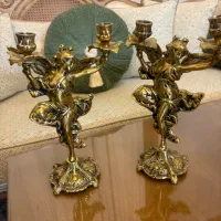 دوعدد جاشمعی برنز قدیمی