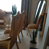 مبلمان ،مبل استیل  ۹نفره ورق طلا