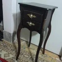 میز تلفن  چوب راش مدل ثم آهویی سالم و بدون زدگی