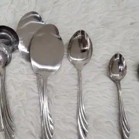 سرویس قاشق چنگال ۶۶ پارچه استیل ژاپنی مدل پر