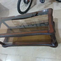 میز شیشه ای چوبی جلو مبلی|مبلمان خانگی و میز عسلی|اردبیل, |دیوار