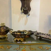 ظروف سرو و پذیرایی گلدکیش در حد نو