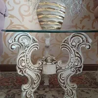 ست میز جلو مبلی و دو عدد میز عسلی چوبی