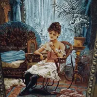 تابلو فرش ماشینی درحد نو|تابلو فرش|نورآباد, |دیوار