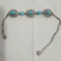 دستبند نقره فیروزه نیشابور اصل