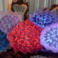دسته گل پروانه ای چراغدار کادویی