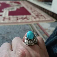 انگشتر فیروزه کار دست استاد حداد