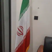 پرچم ایران با پایه برنجی ارتفاع صد و نود سانت
