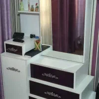 سرویس کامل تخت نوجوان بسیار تمیز ( سفید بنفش)