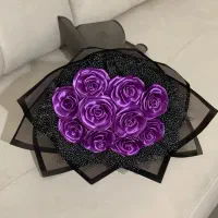 دسته گل بنفش در تعداد شاخه های متفاوت|گل مصنوعی|ارومیه, |دیوار