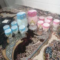 پارچ شیشه ای با شش عدد لیوان