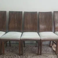 5 عدد صندلی چوبی سالم