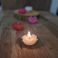 شمع رز قلبی