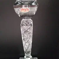 شمعدان و نمکپاش کریستال چک قدیمی