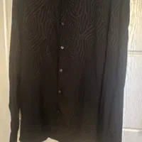 پیراهن  حریر مشکی سایز L