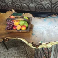 میز جلو مبلی چوب سنجد،گردو|مبلمان خانگی و میز عسلی|همدان, |دیوار