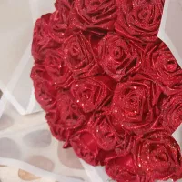 دسته گل روبانی