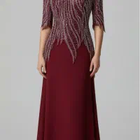 پیراهن مجلسی سنگ دوزی