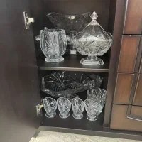 بوفه چوبی ویترینی|بوفه، ویترین، کنسول|بوئین زهرا, |دیوار