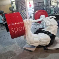 مجسمه ورزشی کرگدن وزنه بردار فایبرگلاس|مجسمه، تندیس، ماکت|تهران, خاوران|دیوار