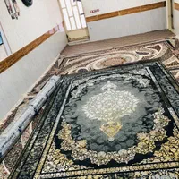 یک جفت فرش گل برجسته کاملا نو تو پلاستیک