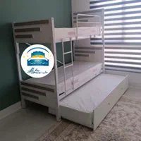 تختخواب سه نفره۳دوطبقه۲دو طبقه(مهماندارسه طبقه)ژاک|تخت و سرویس خواب|مشهد, حسین‌آباد|دیوار