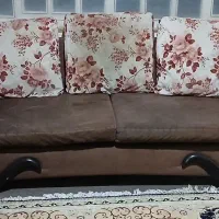 مبل هفت نفره چوب مرغوب با پارچه مخمل