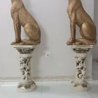 دو مجسمه ببر و همراه دوپایه وبا یک گلدان|مجسمه، تندیس، ماکت|سبزوار, امیر کبیر|دیوار